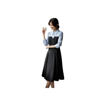 XWI Long Sleeved Dresses Women's Blue Black
