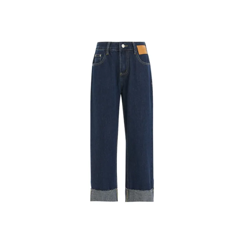 Wen Shan Jeans Women's Dark Blue-3