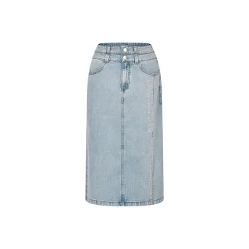 RARE Denim Long Skirts Women's Blue