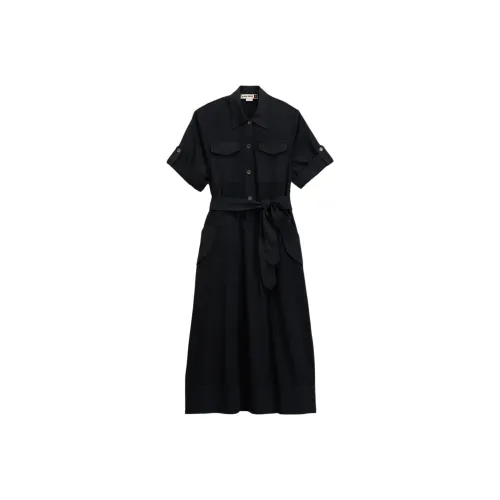 ZARA Short Sleeved Dress Women's Deep Sea Blue
