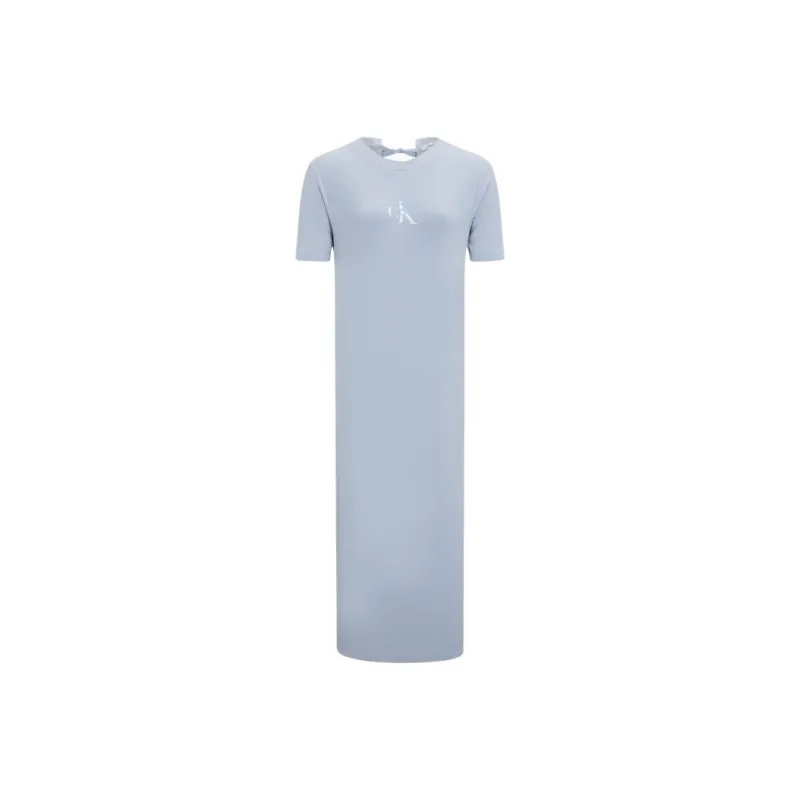 CK/Calvin Klein Short Sleeved Dress Women's Blue-0