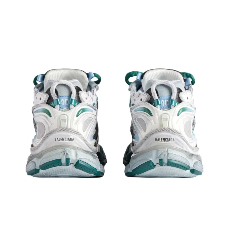 Balenciaga Runner White Green Blue-5