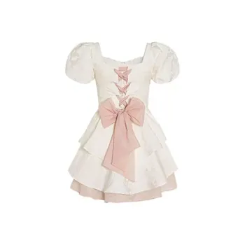PUREIDOL Short Sleeved Dresses Women's Ecru