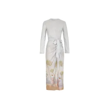 Zimmermann Long-Sleeved Dresses Women's Gray