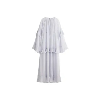 H&M Long-Sleeved Dresses Women's Light Blue