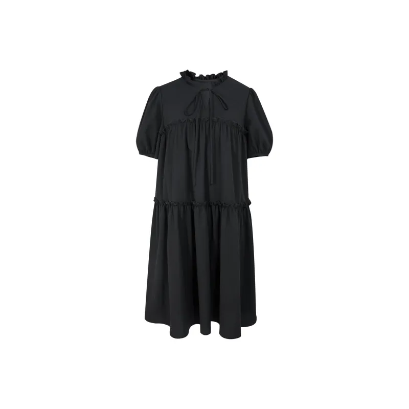 3COLOUR Short-Sleeved Dresses Women's Classic Black-0