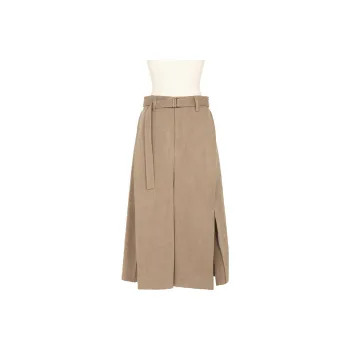 Sacai SS25 Denim Long Skirts Women's Light Umber