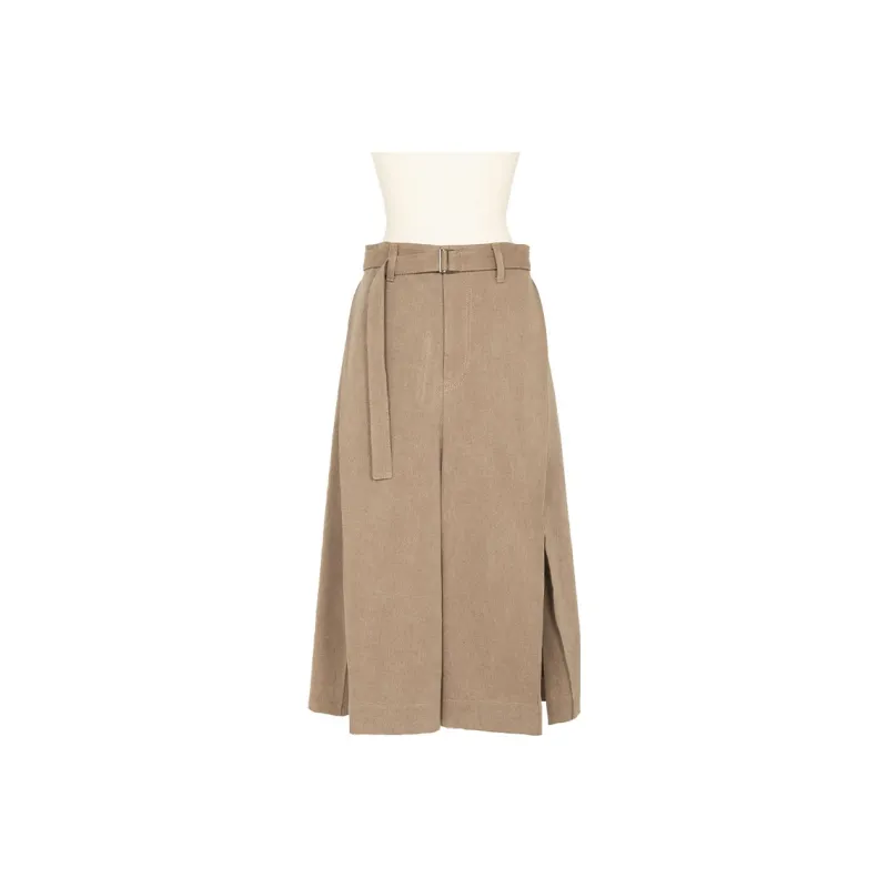 Sacai SS25 Denim Long Skirts Women's Light Umber-0