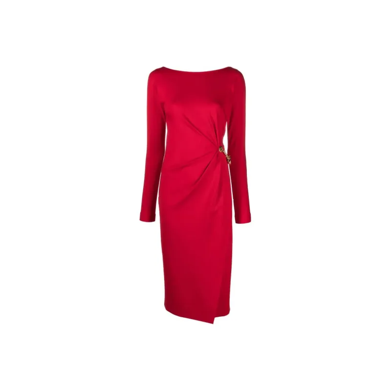 MOSCHINO SS24 Long-Sleeved Dresses Women's Red-0