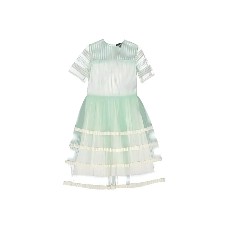 Burberry Short Sleeved Dress Women's Mint Green-0