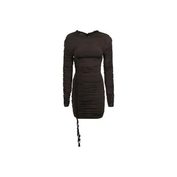 Rotate Slinky Ruffle Mini Dress