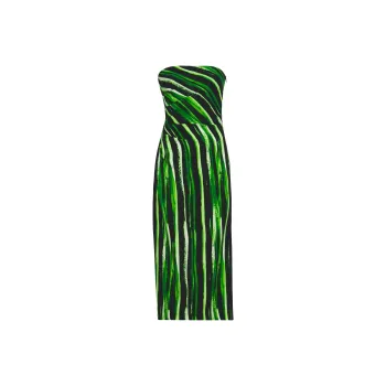 PROENZA SCHOULER Graphic print Strapless Midi Dress