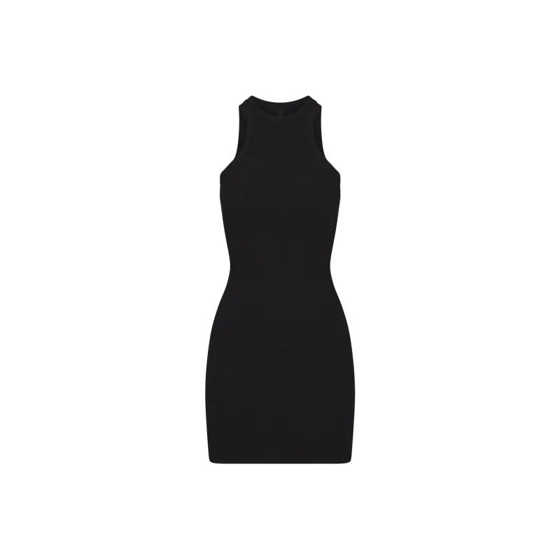 SKIMS SOFT LOUNGE TANK MINI DRESS Sleeveless Dress Women's ONYX/Onyx-0