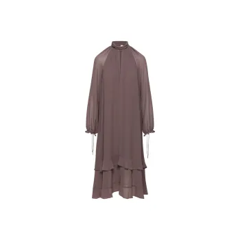 ARITZIA Wilfred Audrey Dress Long-Sleeved Dresses Women's Smoked Eggplant Purple