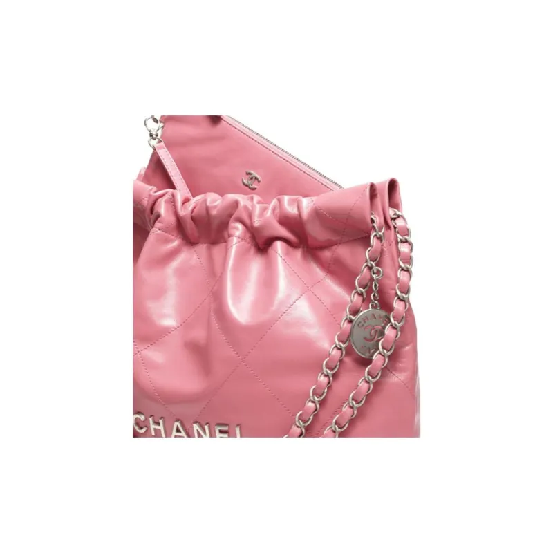 CHANEL 22Bag Cow Leather Tote Bag, Shopping Bag, Handbag, Shoulder Bag, Crossbody Bag Trumpets Women's Pink-2