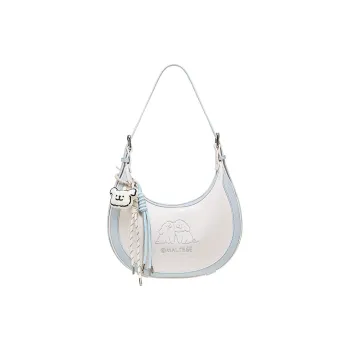 TOUTOU Line Puppy Co branded Model Synthetic Leather Crossbody Bag, Shoulder Bag Regular Women's Cream White