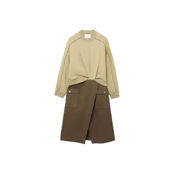 3.1 Phillip Lim Draped Sweatshirt Dress