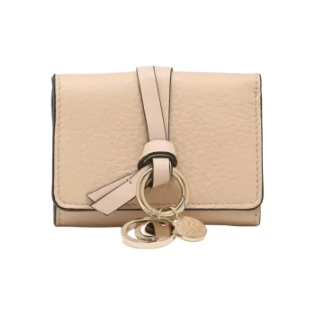 Chloe Leather Wallet Mini Women's Nude Pink