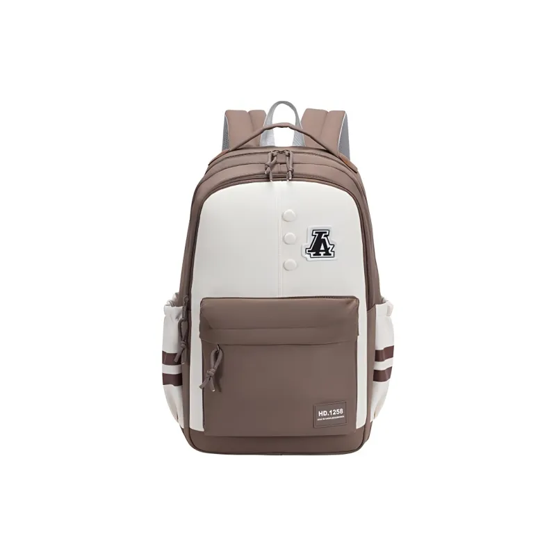 Yalu Nylon Fabric Backpack Regular Unisex Gray/Black/Orange Red/Purple/Khaki/Coffee-20