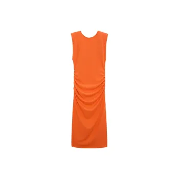 ZARA Sleeveless Dress Women's Dark Orange
