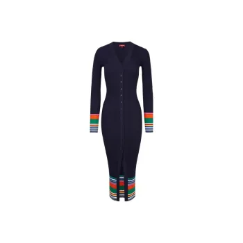 Staud Shoko Ribbed-knit Dress