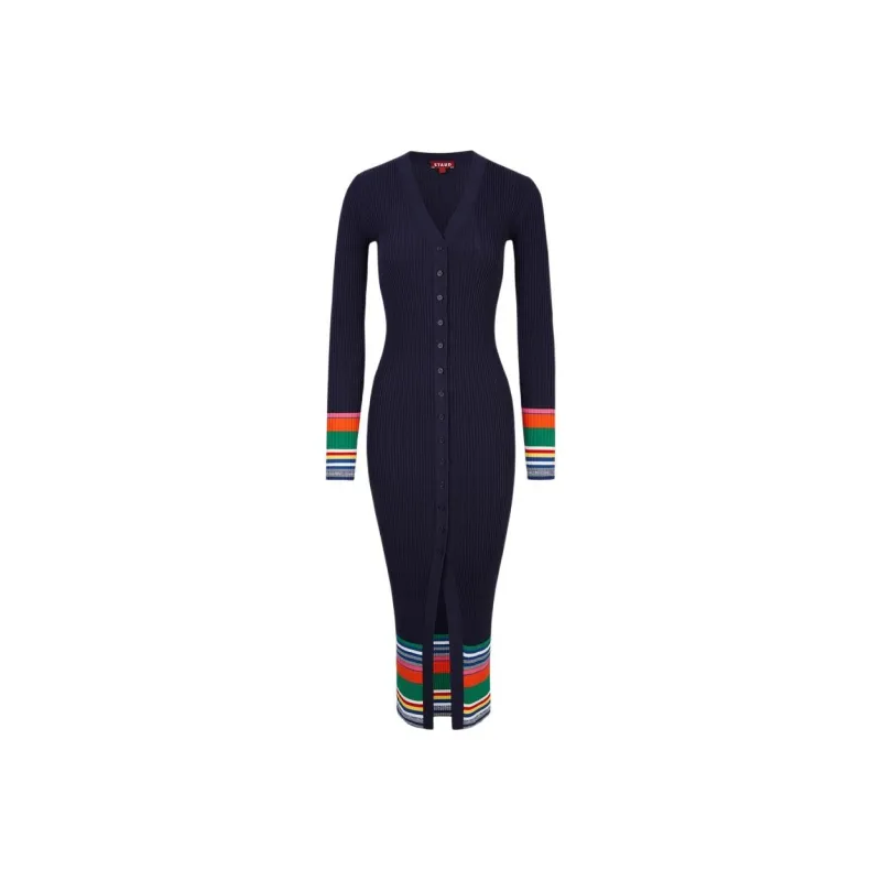 Staud Shoko Ribbed-knit Dress-0