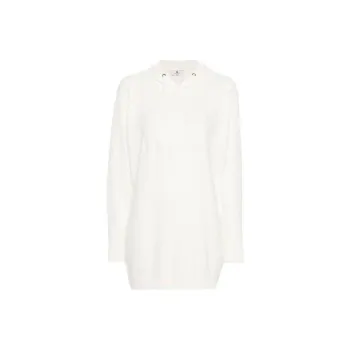 Elisabetta Franchi Logo Embroidered Sweatshirt Dress
