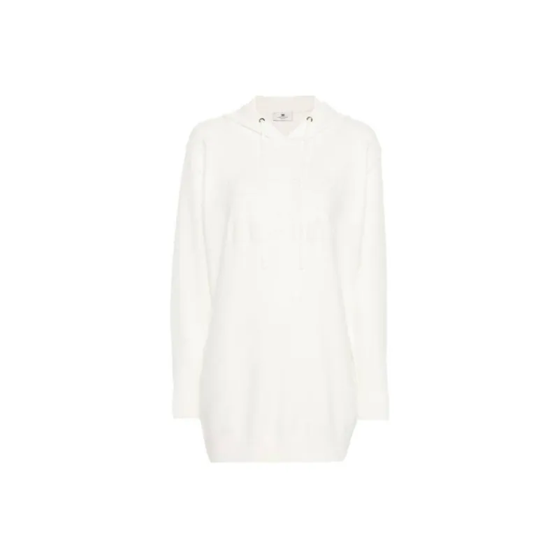Elisabetta Franchi Logo Embroidered Sweatshirt Dress-0