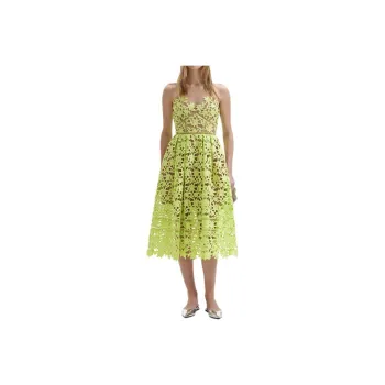 Self-portrait Azalea V-Neck Laced Midi Dress
