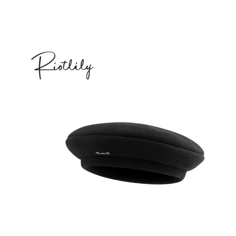RiotLILY Sheep Wool Berets Women's-3