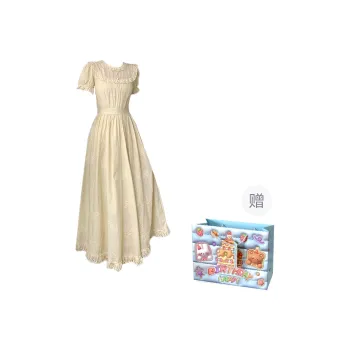 TWOPLUMGIRLS Short Sleeved Dress Women's Yellow