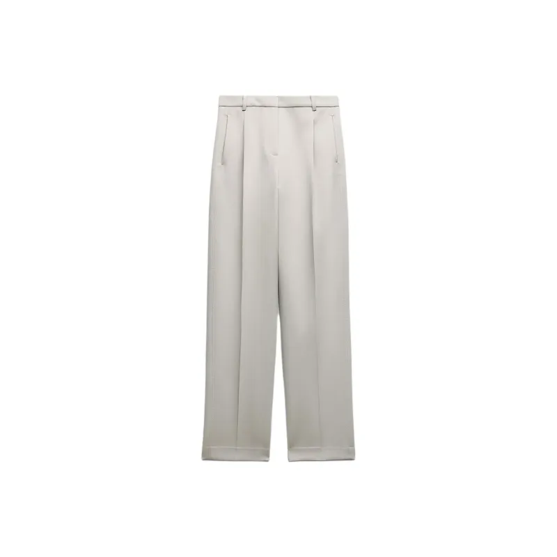 ZARA Suit Trouser Women's Light Gray-0