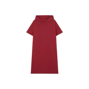 Mo Han Yi Mei Short Sleeved Dresses Women's Red