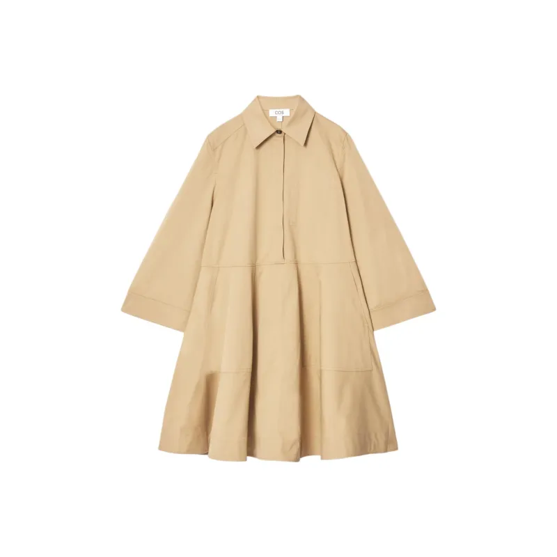 COS Long Sleeved Dresses Women's Beige-0