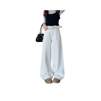 GOSO Jeans Women's Silver Gray With Free Belt