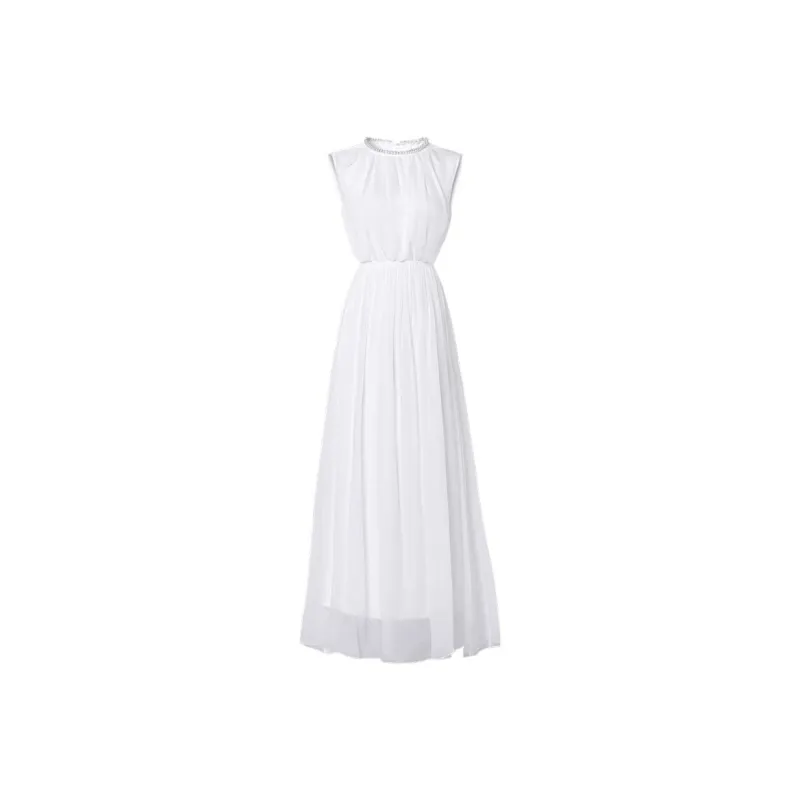 AUI Sleeveless Dress Women's White-0