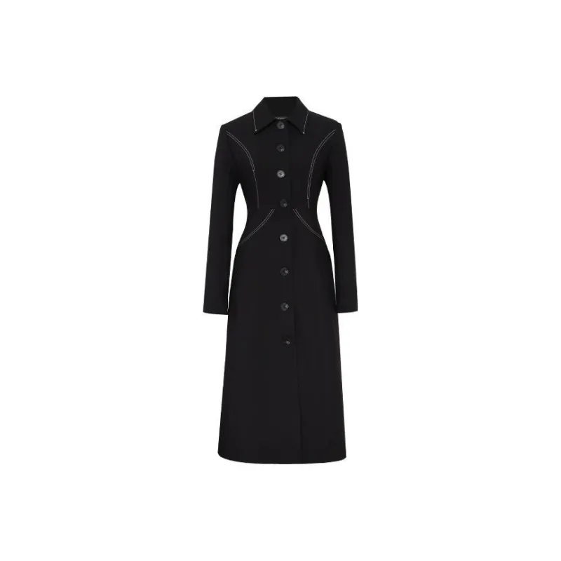 MEIYANG Long Sleeved Dresses Women's Black-0