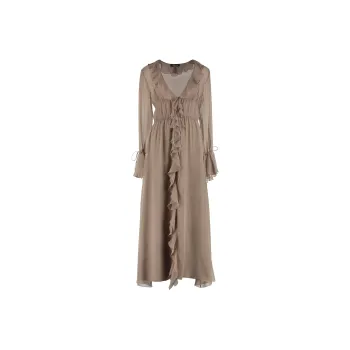 Blumarine Long Sleeved Dress Women's Mud