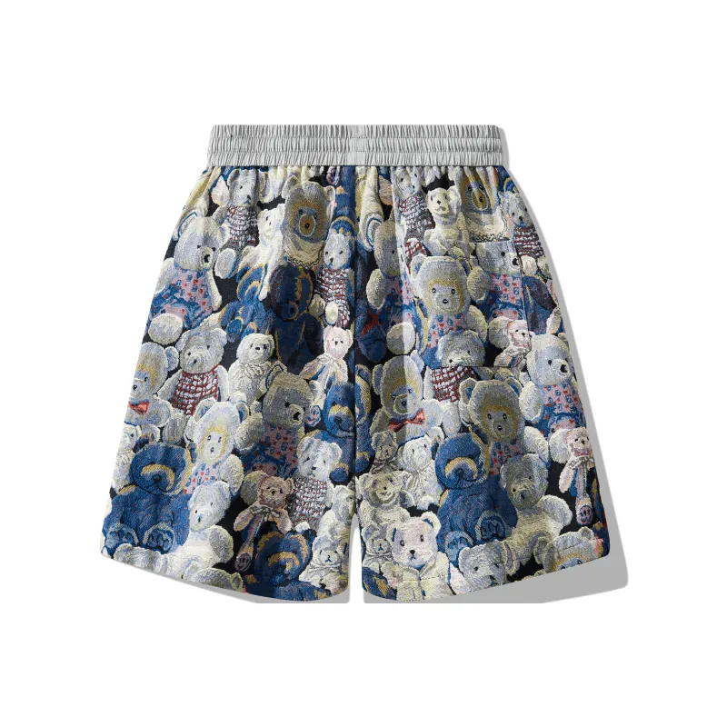 PISYPOX Casual Shorts Unisex Blue Bear Color-2