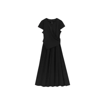 EICHITOO Short Sleeved Dress Women's Black