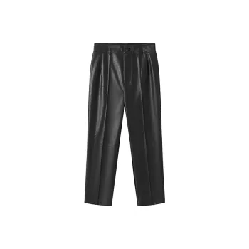 MOSIIMORII Leather Pants Women's Black