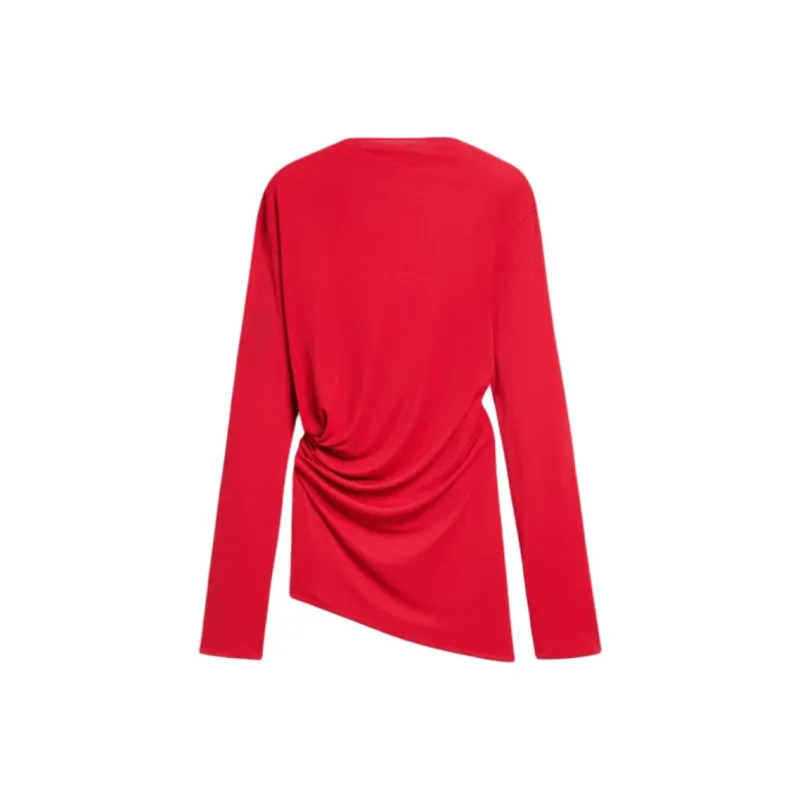 Jacquemus Draped Long Sleeved Mini Dress-0