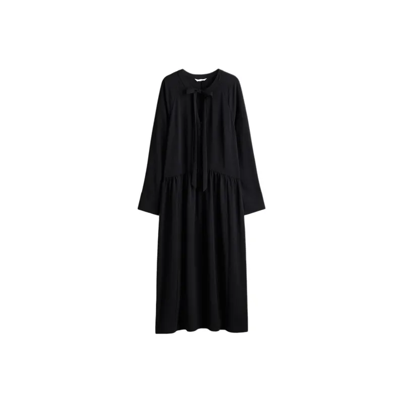 H&M Long Sleeved Dress Women's Black-0