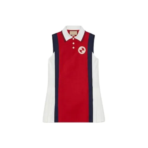 GUCCI Sleeveless Dress Women's Red