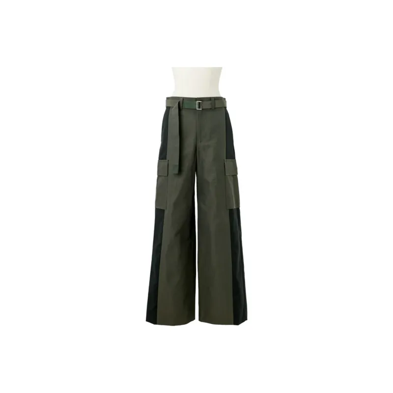 Sacai SS25 Cargo Pants Women's Dark Green-0