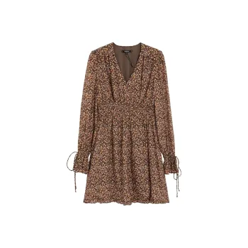 Bebe Long Sleeved Dresses Women's Black Multicolor