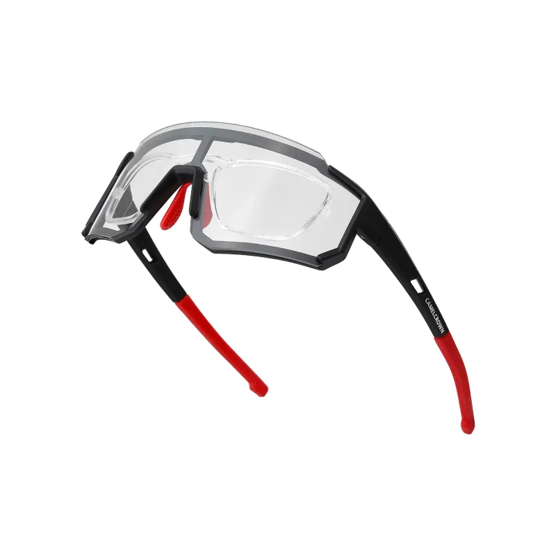CAMELCROWN TR/Memory Plastic Silicone Irregular Shape Sunglasses Unisex-6