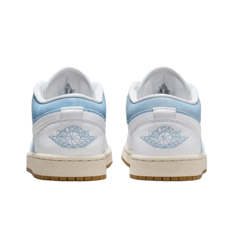 Jordan Air Jordan 1 Anti Slip Wear Resistant Low Top Vintage Basketball Shoes Unisex Blue White-3