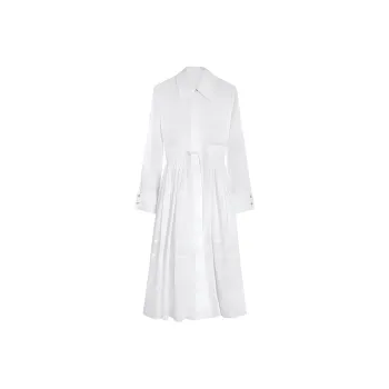 JIL SANDER Cut Out Poplin Shirt Dress