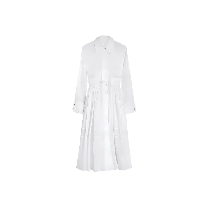 JIL SANDER Cut Out Poplin Shirt Dress-0